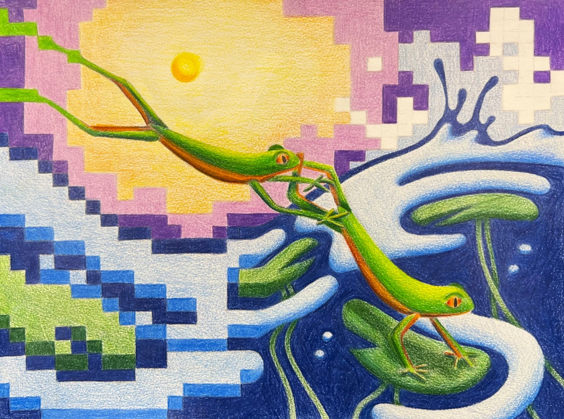 Digital Reality (Colored Pencil on Paper)