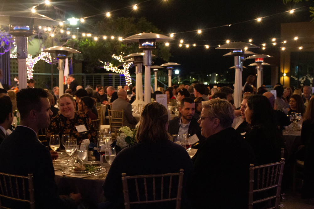 people enjoying dinner