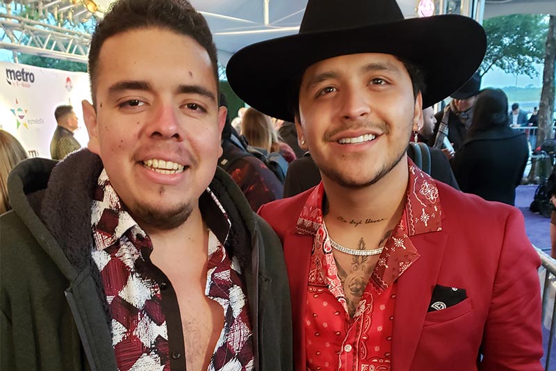 Lucas Villa '12 and Christian Nodal